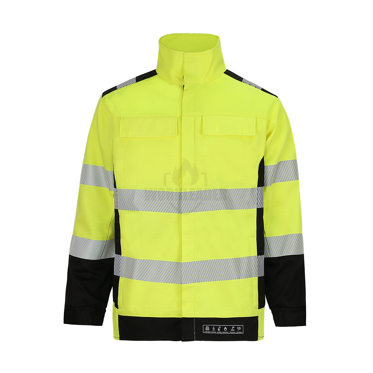 Fire Resistant Hivis Yellow Work Jacket