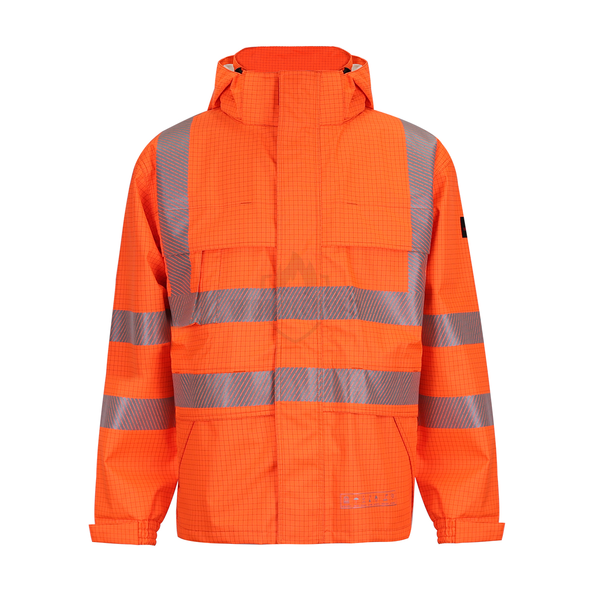 FR High Visibility Orange Rain Jacket